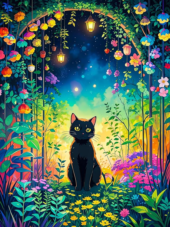 Abstract Cat Diamond Painting Guide