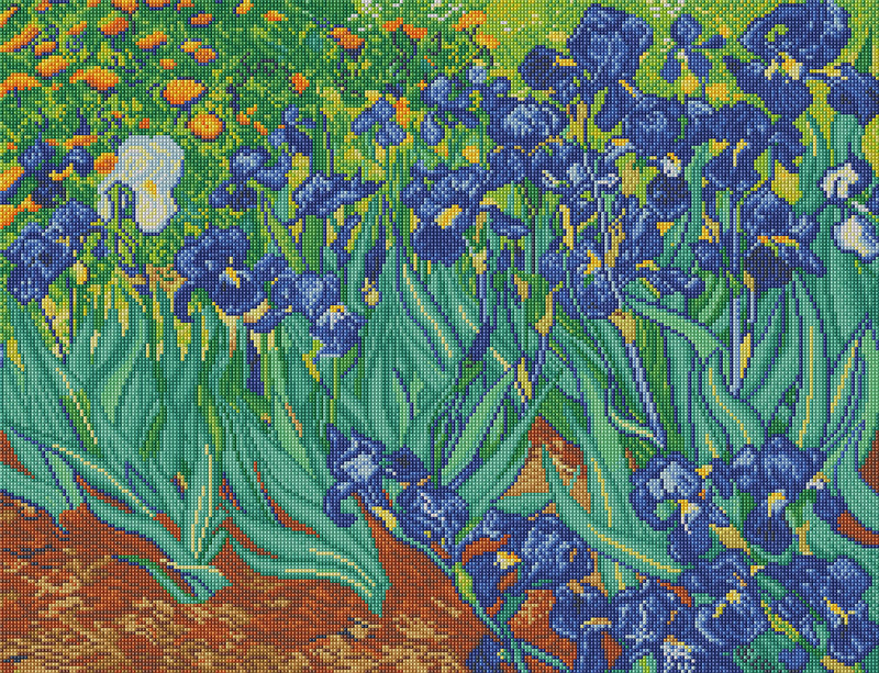 Les Irises Diamond Painting Guide (Van Gogh)