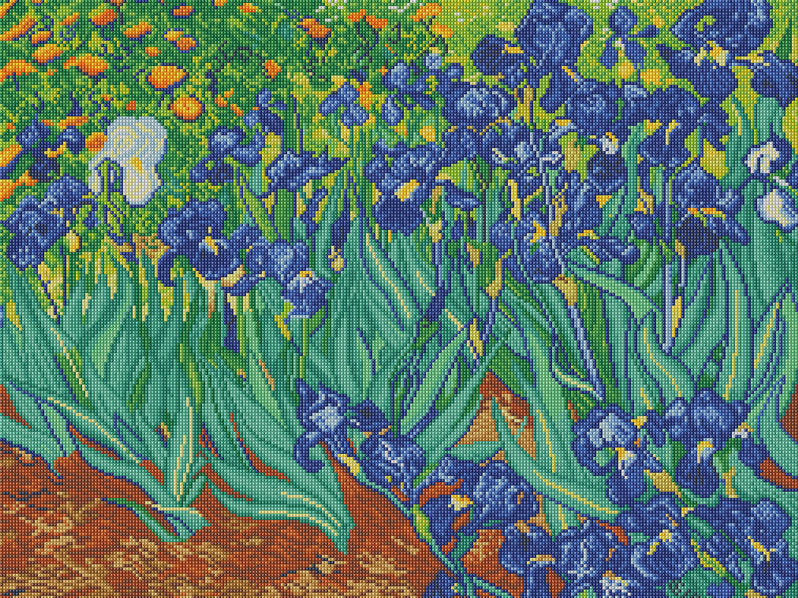 Les Irises Diamond Painting Guide (Van Gogh)