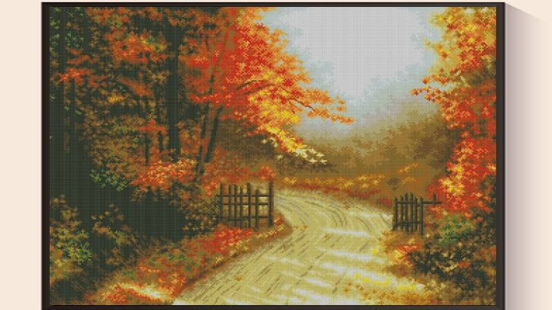Autumn Landscape Diamond Painting Guide | Warm Fall Scenic Art – DYC