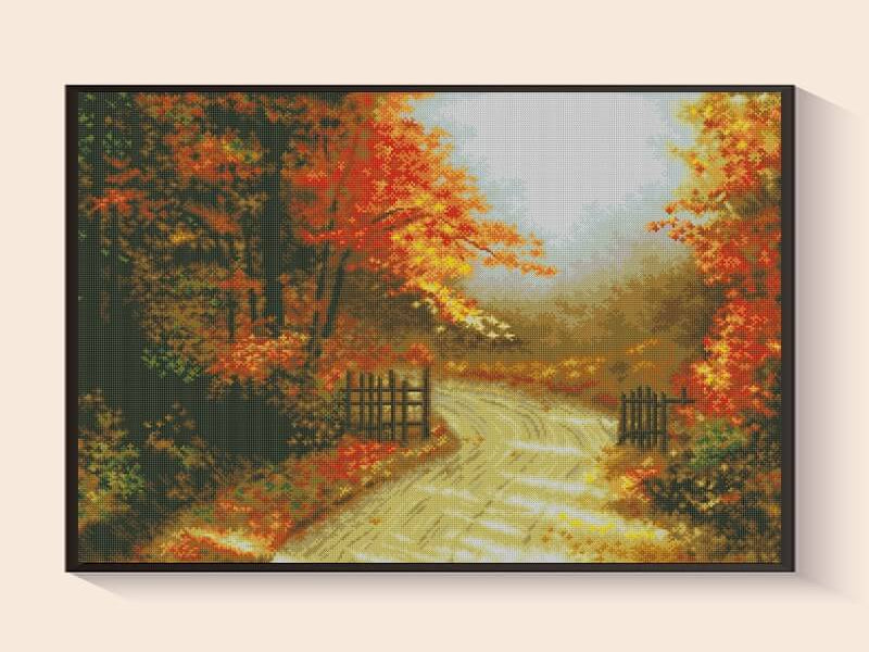 Autumn Landscape Diamond Painting Guide | Warm Fall Scenic Art – DYC