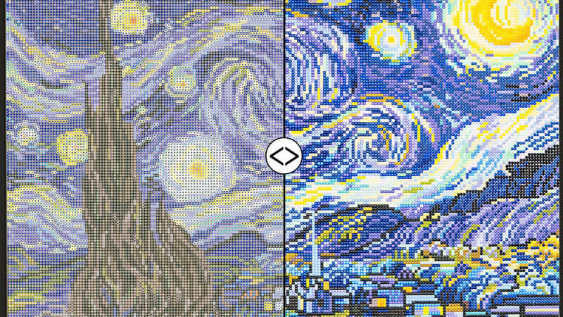 Starry Night Diamond Painting Guide (Van Gogh)
