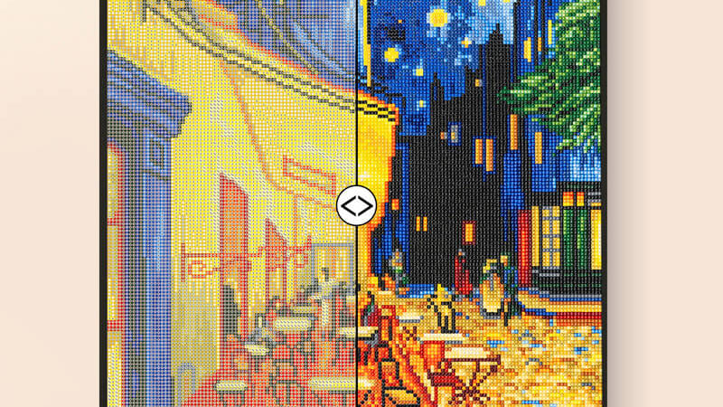 Café Terrace at Night Diamond Painting Guide