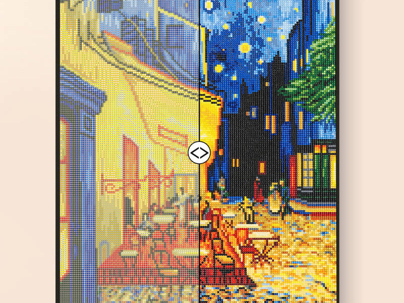 Café Terrace at Night Diamond Painting Guide