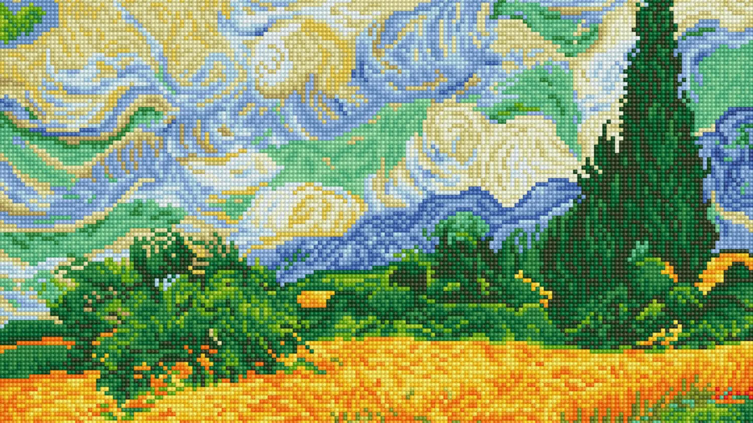 Wheat Fields Diamond Painting Guide (Van Gogh)