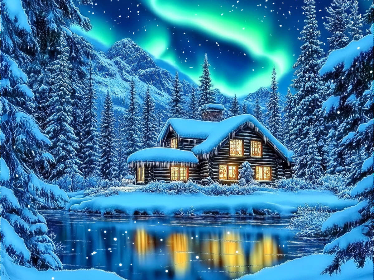 Winter Landscape Diamond Painting | Bright & Sparkling Snow Scenes – DYC