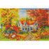 Autumn landscape diamond painting – harvest path cottage by DYC