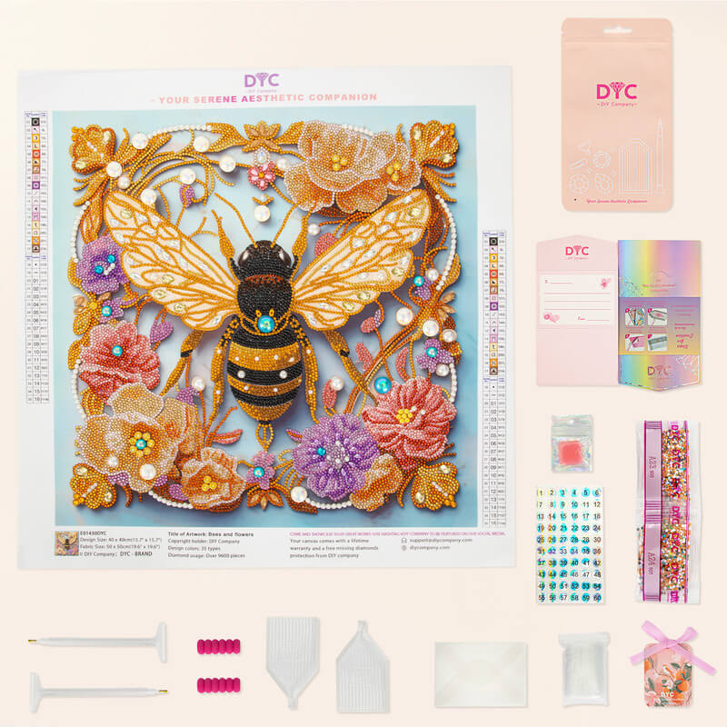 Complete bee diamond painting kit with tools – DYC