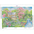 Mockup of blossom cottage by the stream spring landscape diamond art painting