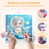 Step-by-step drilling process for Blue Fairy Tale mermaid diamond painting – DYC