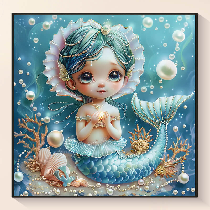 Original reference photo for Blue Fairy Tale mermaid diamond painting – DYC