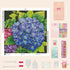 Complete Blue Hydrangea Bloom Diamond Art Kit with drills and tools | DYC