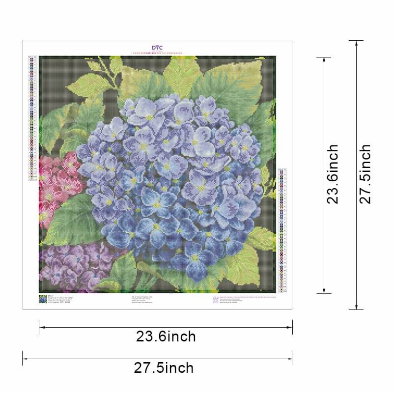 Blue Hydrangea Bloom Diamond Art Kit – Available size options | DYC