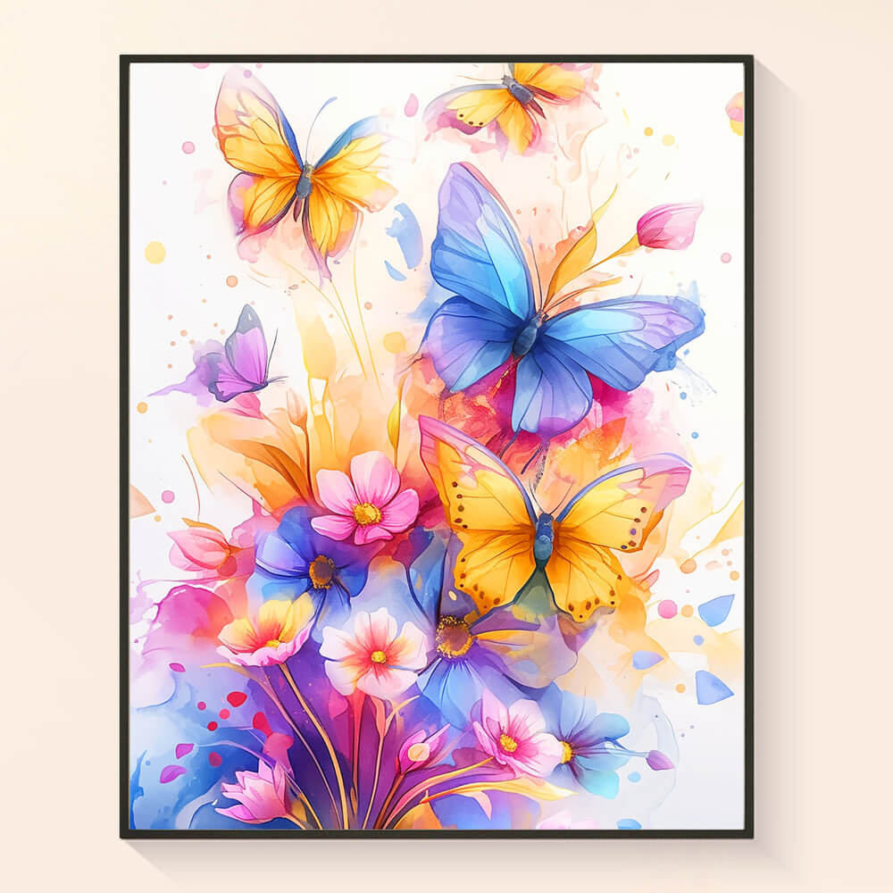 Reference artwork for Butterflies Fly butterfly diamond art painting kit
