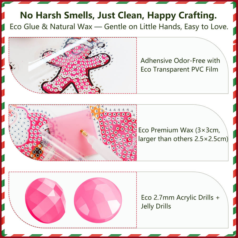 Christmas Diamond Painting Stickers 38PCS | Glow-in-the-Dark Holiday DIY – DYC