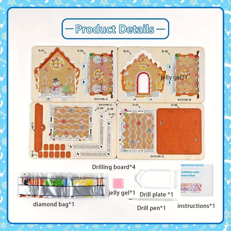 Diamond painting Christmas gingerbread house - DYC