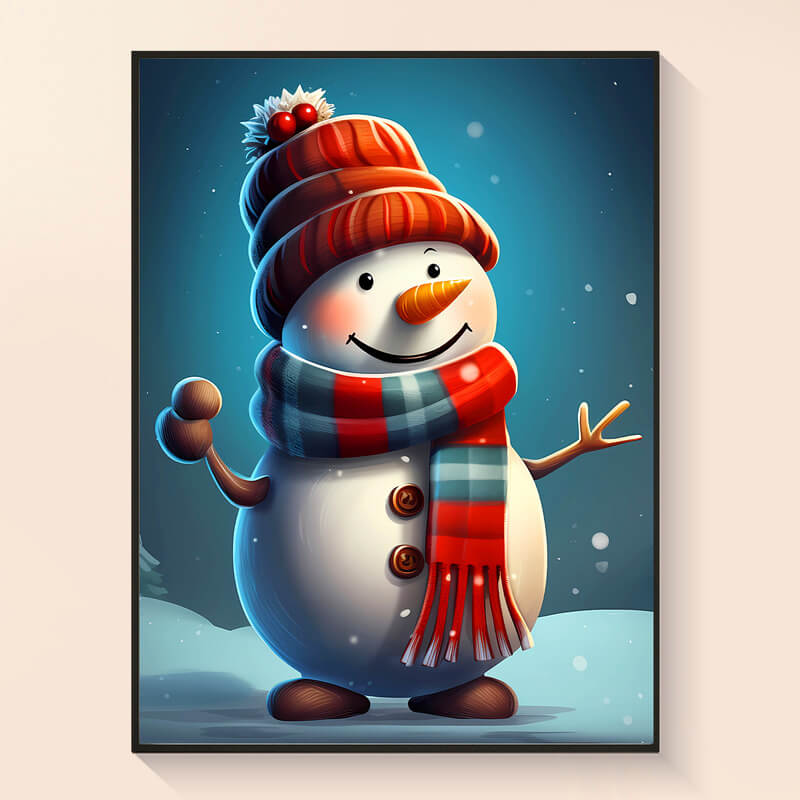 Christmas snowman painting reference diamond art kit DYC