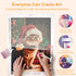 Christmas Tabby diamond art painting drilling process with beads