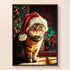 Reference artwork for Christmas Tabby diamond art cat kit