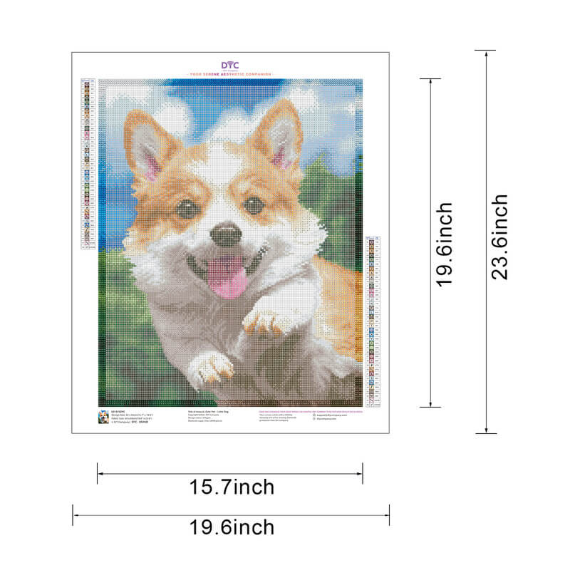Diamond painting size guide – Cute dog little pet kit – DYC