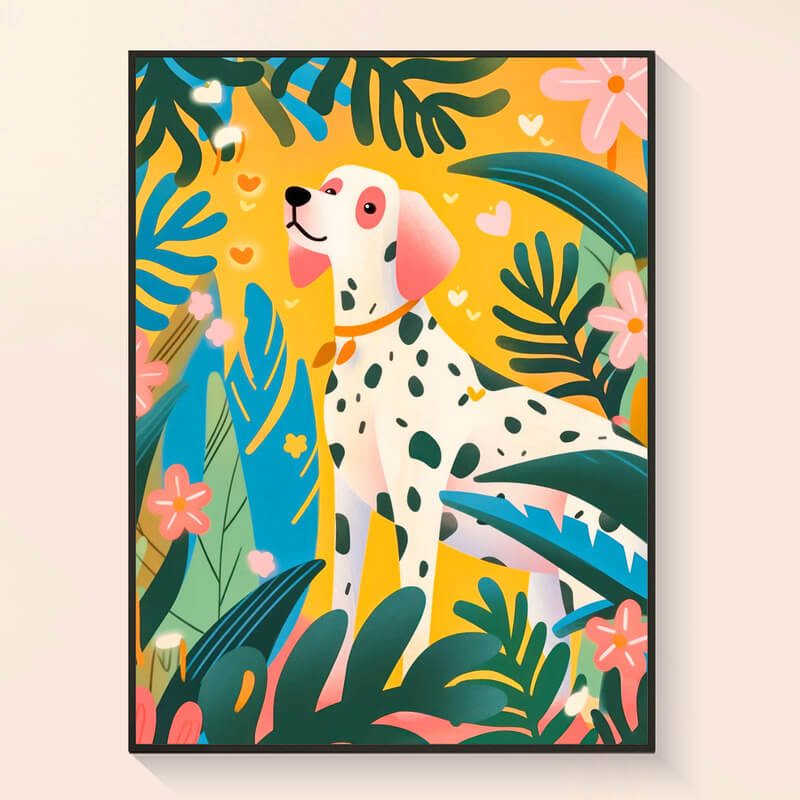 Dalmatian dog painting reference diamond art kit DYC