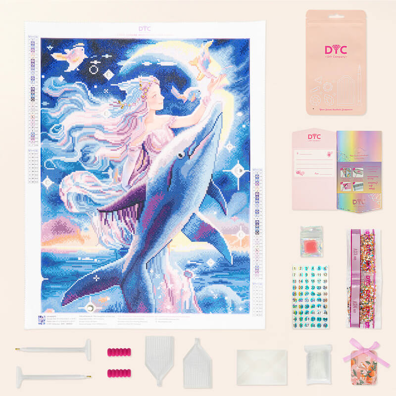Complete diamond painting kit – The Daughter of the Sea with tools – DYC