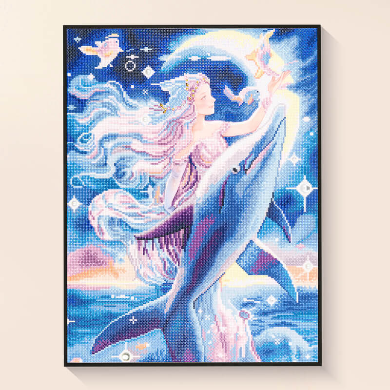 Finished The Daughter of the Sea diamond painting kit result – DYC