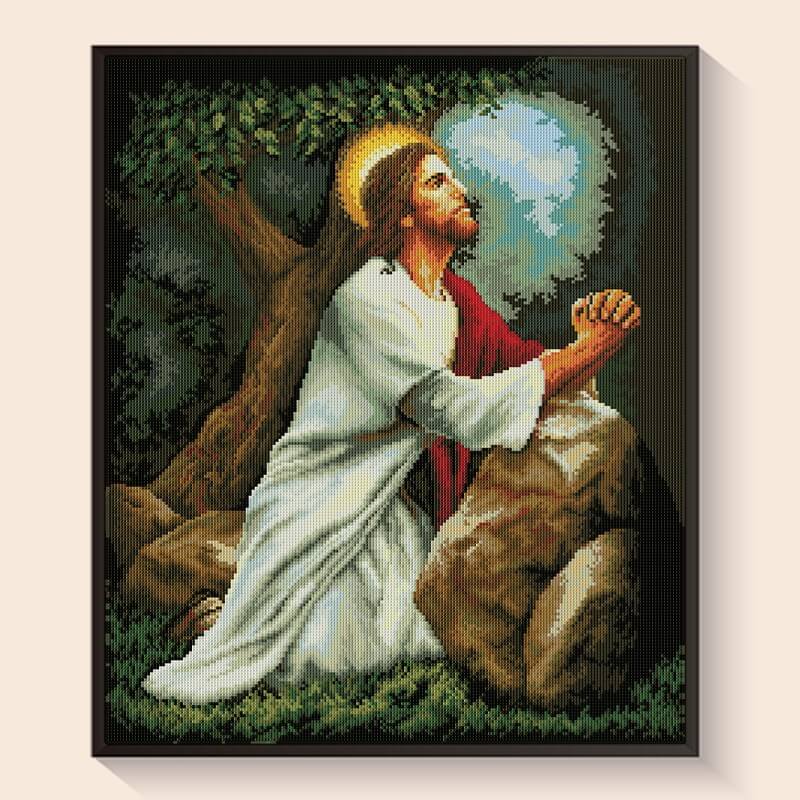 Distant Place Jesus diamond painting kit – spiritual religious art by DYC
