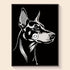 Original photo vs finished Doberman pearl art – DYC