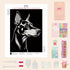 Complete pearl painting kit – Doberman with tools by DYC