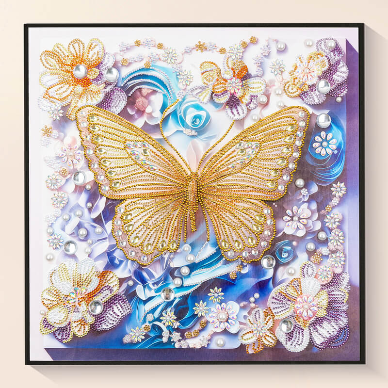 Finished butterfly diamond painting kit artwork – DYC