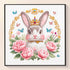 Finished Rabbit and Flower diamond painting with bunny art – DYC