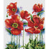 Flower diamond painting – radiant red blooms in spring light by DYC