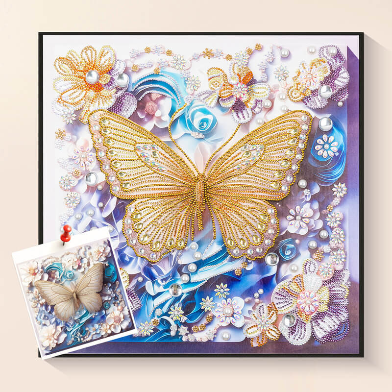 Flower Sea Butterfly diamond painting kit – DYC