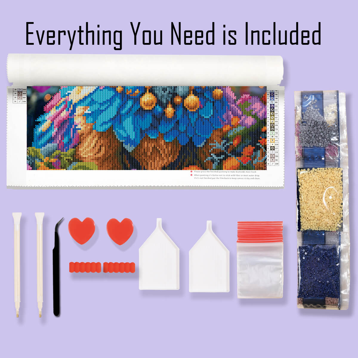 Complete diamond painting kit – Forever Companion dog with tools by DYC