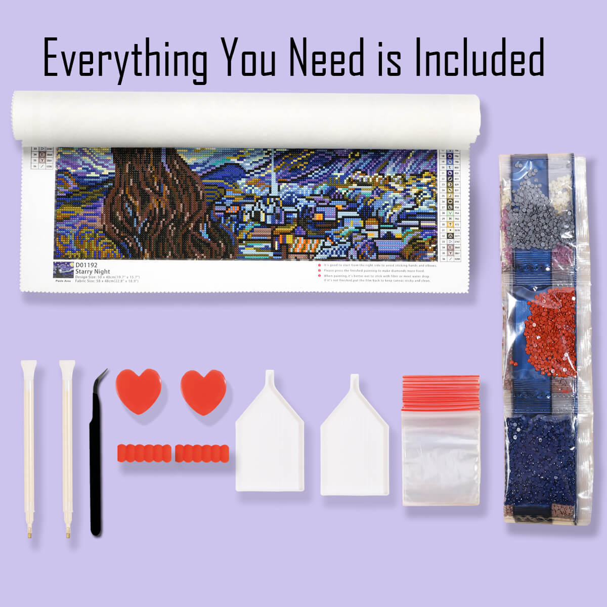 Complete diamond painting kit – Frida’s Selfie with tools by DYC