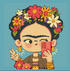 Original reference photo for Frida’s Selfie custom diamond painting
