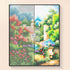 Before and after floral garden gate diamond painting kit DYC