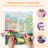 DIY process of floral garden gate diamond painting kit DYC