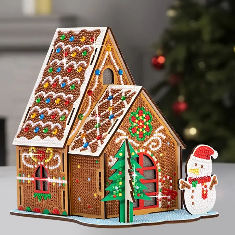 Diamond Art Gingerbread House Outdoor Christmas Decorations - DYC
