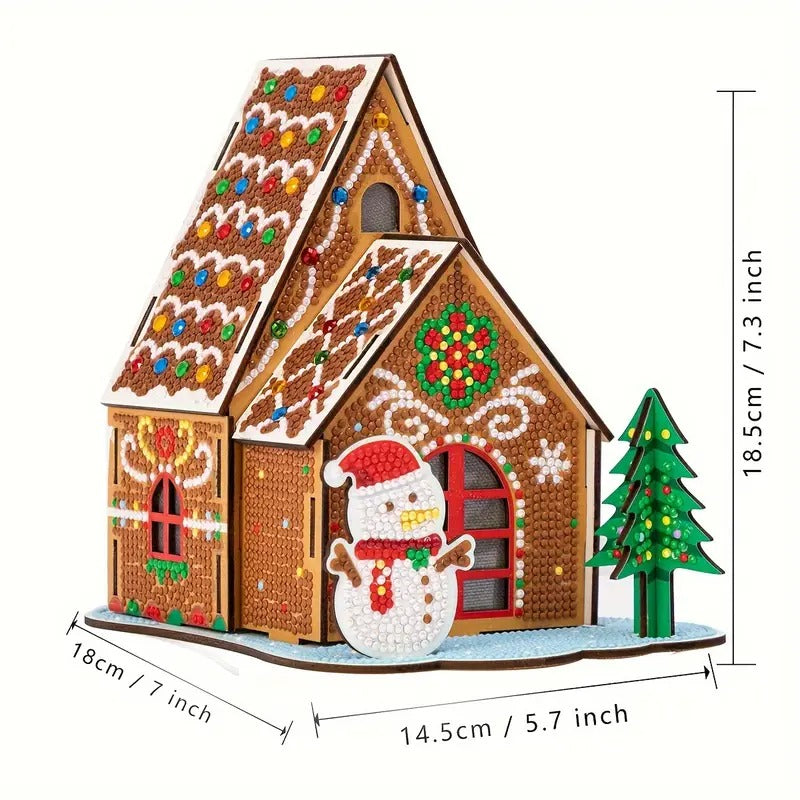 Diamond Art Gingerbread House Outdoor Christmas Decorations - DYC