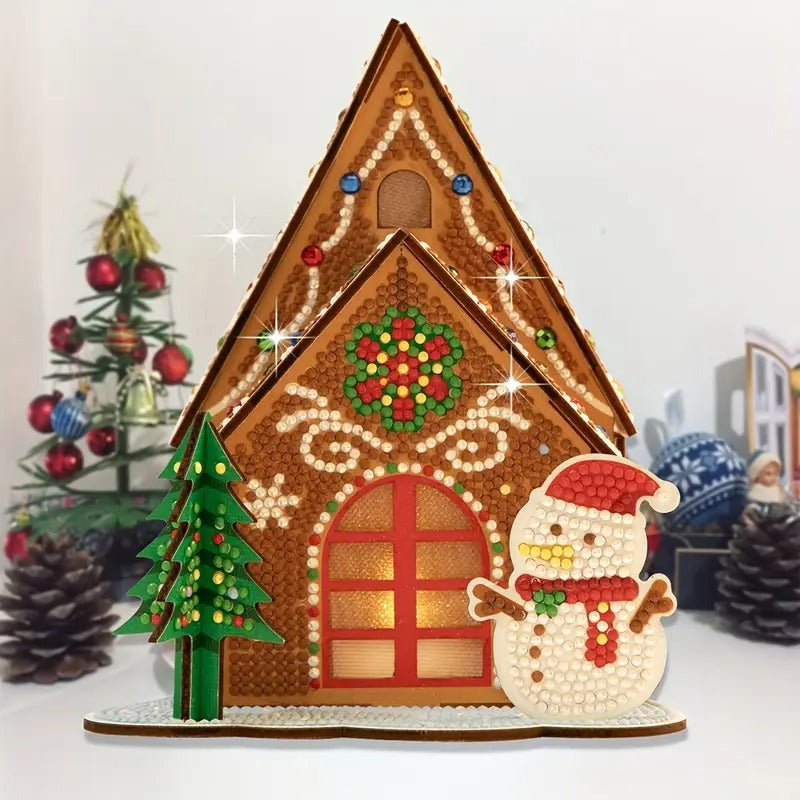 Diamond Art Gingerbread House Outdoor Christmas Decorations - DYC