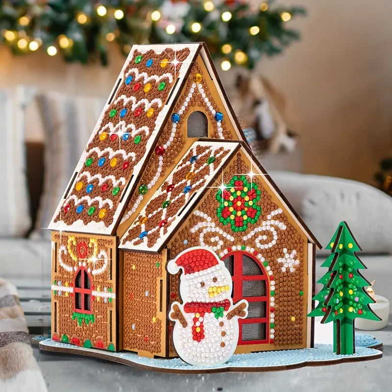 Diamond Art Gingerbread House Outdoor Christmas Decorations - DYC