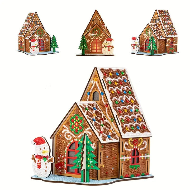 Diamond Art Gingerbread House Outdoor Christmas Decorations - DYC