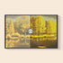 Before and after comparison – Golden Reflection Autumn Landscape Diamond Art Kit | DYC