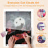 Step-by-step drilling process for Halloween Cat diamond painting