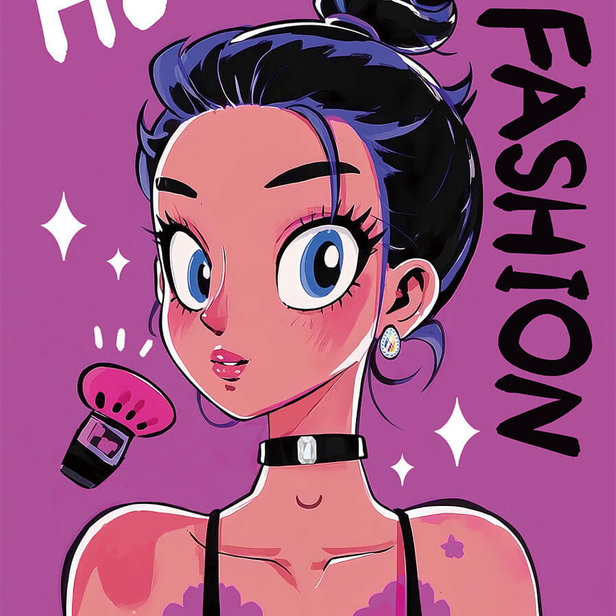 Hi Girl fashion diamond painting kit – DIY trendy art by DYC