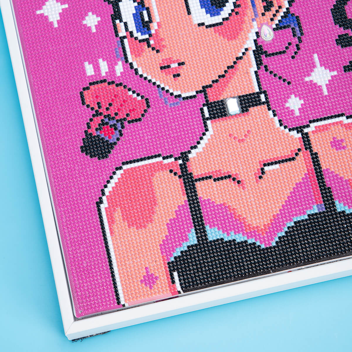 Finished Hi Girl fashion diamond painting kit result – DYC