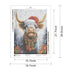 Size guide for Holiday Highland cow Christmas diamond painting kit