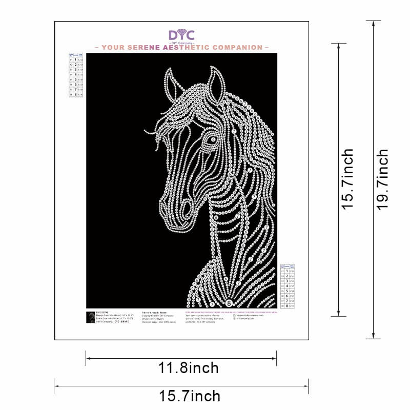 Pearl painting size guide – small to large Horse kit